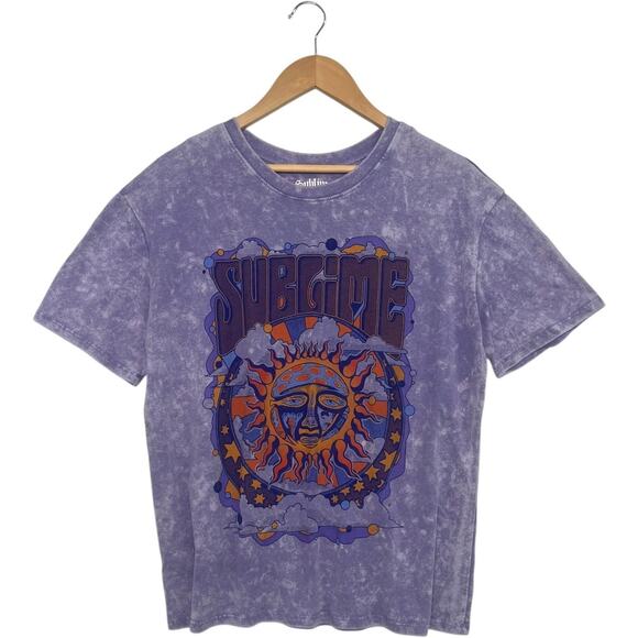 Sublime Shirt Womens XL Purple Acid Wash Summer Tour 1995 Graphic Short Sleeve - Picture 1 of 12